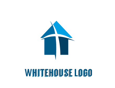 abstract swoosh cross in home