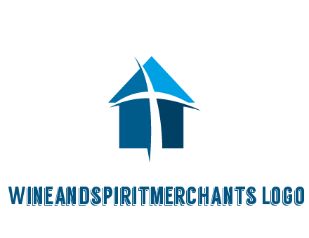 abstract swoosh cross in home