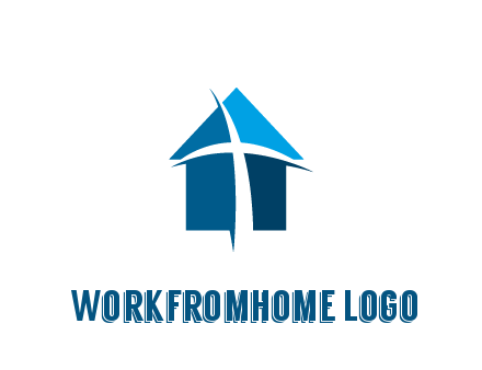 abstract swoosh cross in home