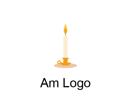 flame on candle in holder