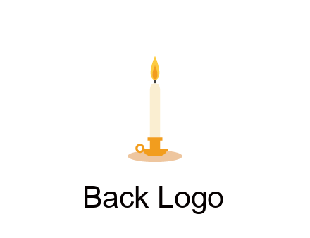 flame on candle in holder