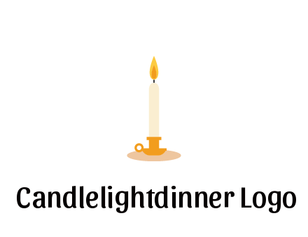 flame on candle in holder