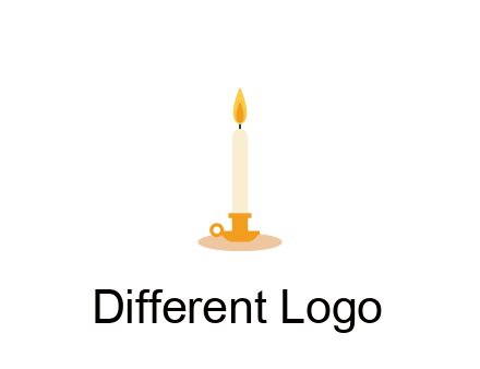 flame on candle in holder