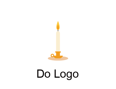 flame on candle in holder
