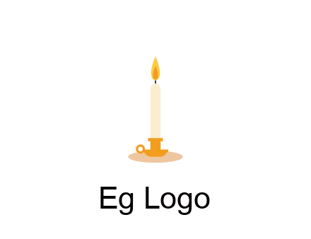 flame on candle in holder