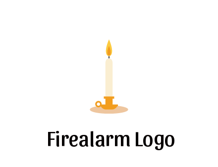 flame on candle in holder