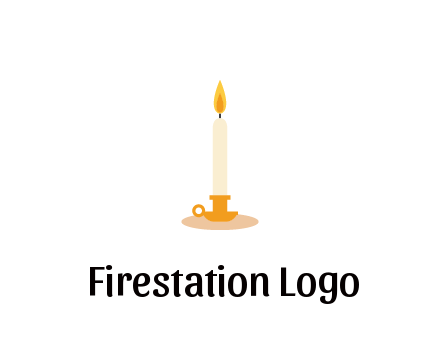 flame on candle in holder