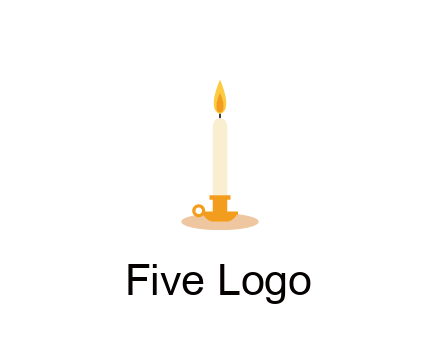 flame on candle in holder