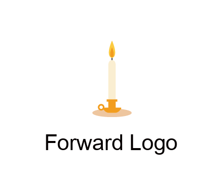 flame on candle in holder