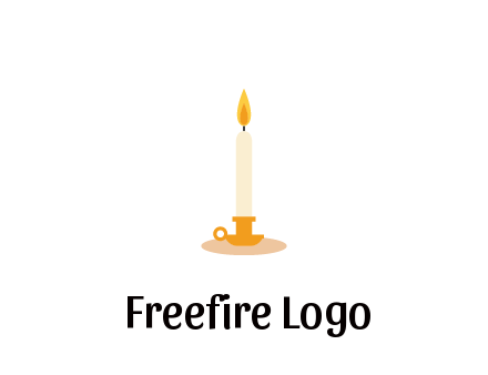 flame on candle in holder