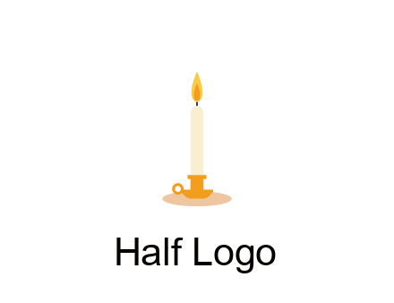 flame on candle in holder