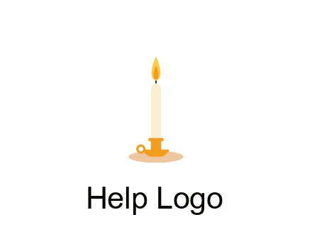 flame on candle in holder