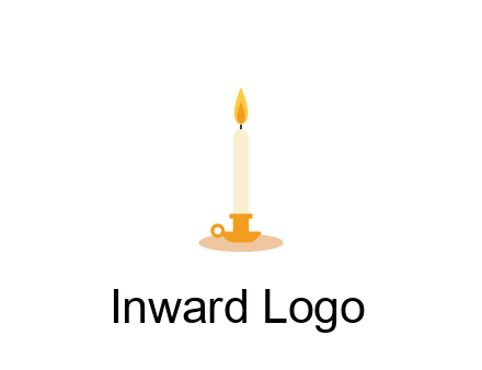 flame on candle in holder