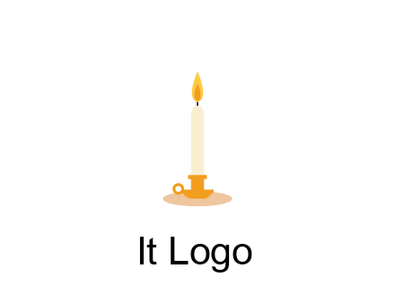 flame on candle in holder