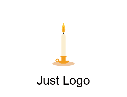 flame on candle in holder