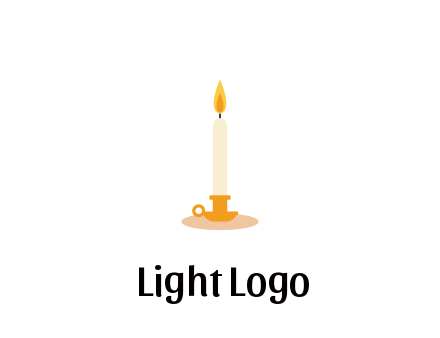 flame on candle in holder