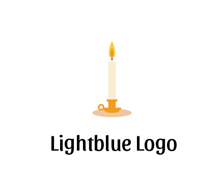 flame on candle in holder