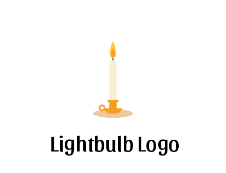 flame on candle in holder