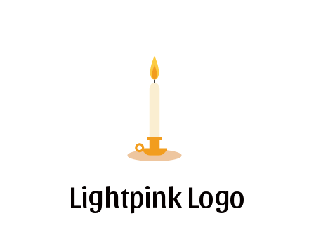 flame on candle in holder
