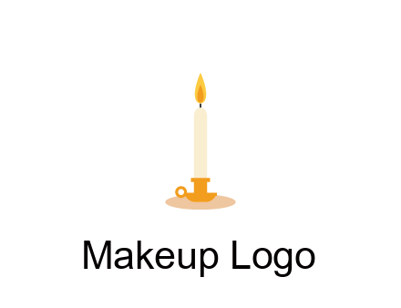 flame on candle in holder