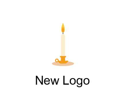 flame on candle in holder