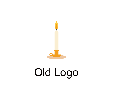 flame on candle in holder
