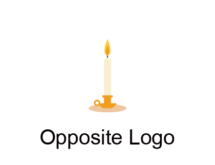flame on candle in holder