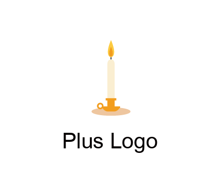 flame on candle in holder