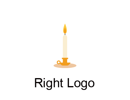 flame on candle in holder