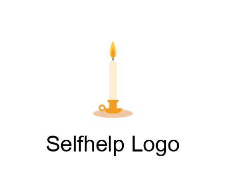 flame on candle in holder
