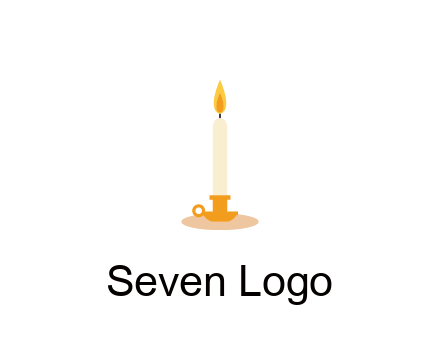 flame on candle in holder