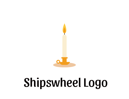 flame on candle in holder