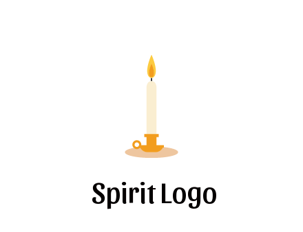 flame on candle in holder