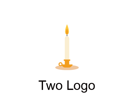 flame on candle in holder