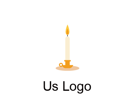 flame on candle in holder