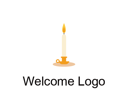 flame on candle in holder