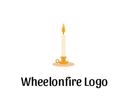 flame on candle in holder