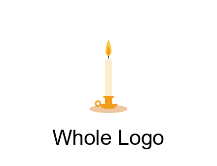 flame on candle in holder