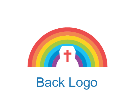 cross in negative spacing cross in rainbow