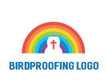 cross in negative spacing cross in rainbow