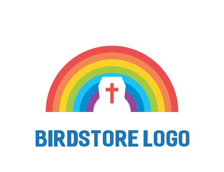cross in negative spacing cross in rainbow