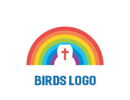 cross in negative spacing cross in rainbow