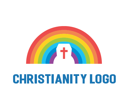 cross in negative spacing cross in rainbow