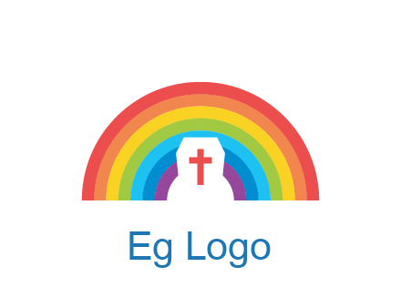 cross in negative spacing cross in rainbow