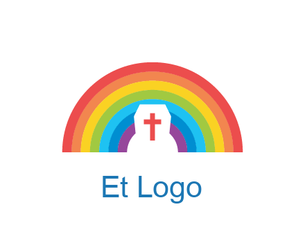 cross in negative spacing cross in rainbow
