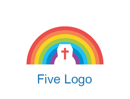 cross in negative spacing cross in rainbow