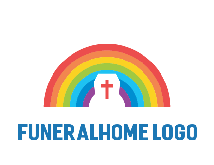 cross in negative spacing cross in rainbow