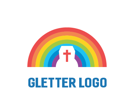 cross in negative spacing cross in rainbow