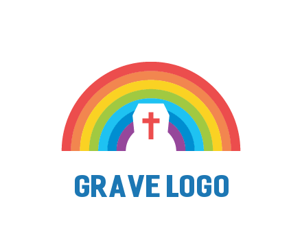 cross in negative spacing cross in rainbow