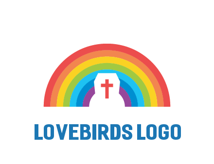 cross in negative spacing cross in rainbow